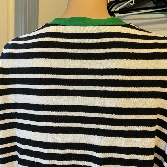 Lord & Taylor Women’s 1X Modal Cotton Cardigan Sweater Black White striped Soft - Picture 7 of 8